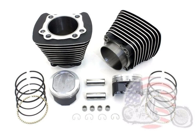 V-Twin Manufacturing Big Bore & Top End Kits 883 to 1200 Black Cylinder 9.5:1 Piston Big Bore Conversion Kit Harley Sportster
