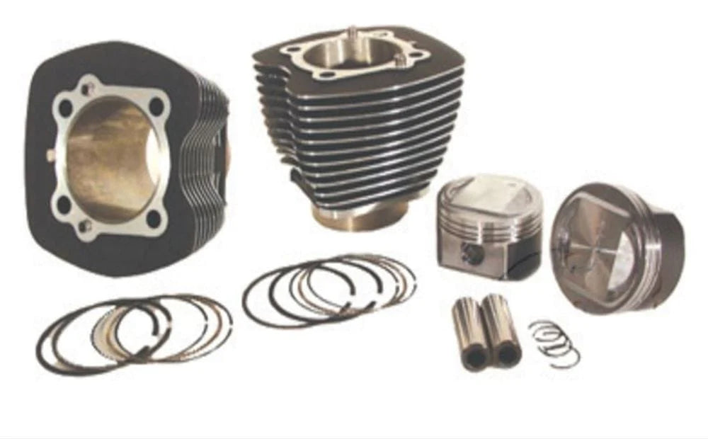 V-Twin Manufacturing Big Bore & Top End Kits 95" ci Twin Cam Big Bore 10.25:1 Pistons Engine Motor Kit Black Cylinders Harley