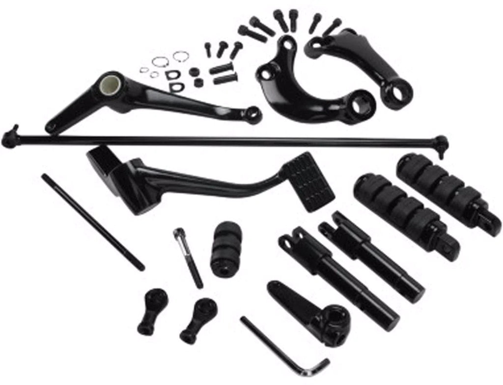 V-Twin Manufacturing Black Front Forward Controls Kit With Pegs Bobber Harley Sportster 2014-2022 XL