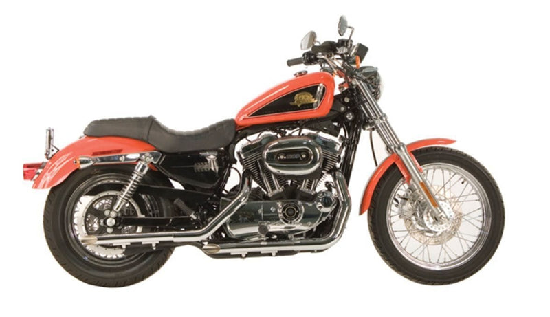 V-Twin Manufacturing Exhaust Systems 1 3/4" Chrome Side Slash Cut Custom Drag Pipes Exhaust 04-2006 Harley Sportster