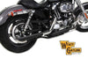 V-Twin Manufacturing Exhaust Systems Black 2" Down Slash Drag Muffler Slip On Exhaust Set Harley Sportster 2014+