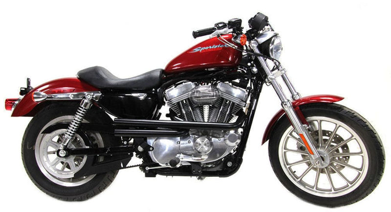 V-Twin Manufacturing Exhaust Systems Black Shot-Gun Drag Pipes Exhaust System Harley 2007-2013 Sportster 883 1200