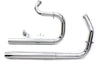 V-Twin Manufacturing Exhaust Systems Chrome 2 1/4" Stepped Header Exhaust Drag Pipes Header 04-13 Harley Sportster XL