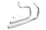 V-Twin Manufacturing Exhaust Systems Chrome 2 1/4" Stepped Header Exhaust Drag Pipes Header 04-13 Harley Sportster XL