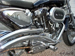 V-Twin Manufacturing Exhaust Systems Chrome 2" Curvado Exhaust Big Radius Style Drag Pipes 86-03 Harley Sportster XL