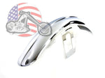V-Twin Manufacturing Fenders New Chrome Ribbed 21 Wheel Front Fender Harley Softail Wide Glide Chopper Bobber