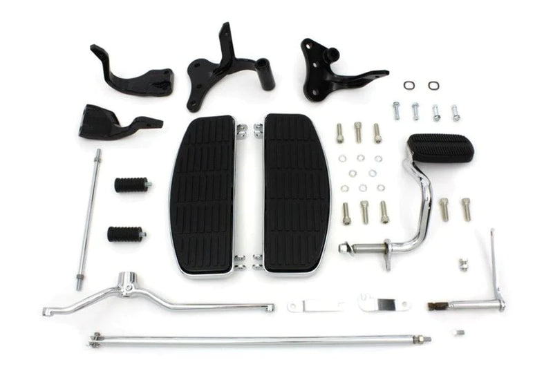 V-Twin Manufacturing Floorboard Kits Complete Floorboard Footboard Kit Floorboards Foot Boards 1996-2005 Harley Dyna