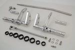 V-Twin Manufacturing Foot Pegs & Pedal Pads Billet Polished Forward Controls Control With Pegs Harley Dyna Lowrider FXD FXDL