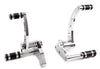 V-Twin Manufacturing Foot Pegs & Pedal Pads Chrome Billet Forward Controls Pegs Rods 1987-1999 Harley Evo Evolution Softail