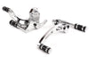 V-Twin Manufacturing Foot Pegs & Pedal Pads Chrome Billet Forward Controls Pegs Rods 1987-1999 Harley Evo Evolution Softail