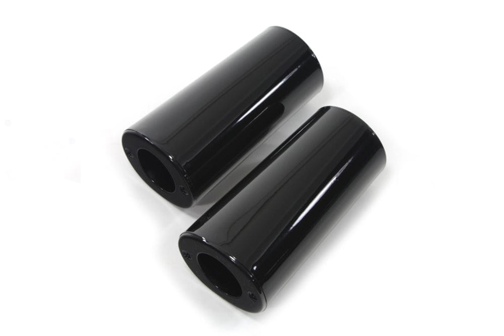 V-Twin Manufacturing Gloss Black 6-5/8" Front Fork Slider Cover Covers Harley 45591-02 Softail FLST