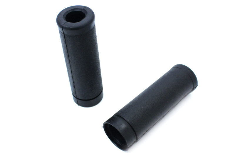 V-Twin Manufacturing Grips V-Twin Replica Stock Style Black Handlebar 1" Grip Set Pair Harley Custom 74+