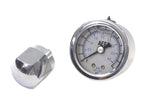 V-Twin Manufacturing Oil Gauge Chrome Rocker Box Shaft End Liquid Oil Pressure Gauge Harley Ironhead Shovelhead