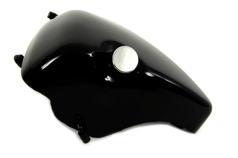 V-Twin Manufacturing Oil Tanks Stock Oil Tank Black Side Fill Rubber Mounted 1983-93 Harley Sportster XL