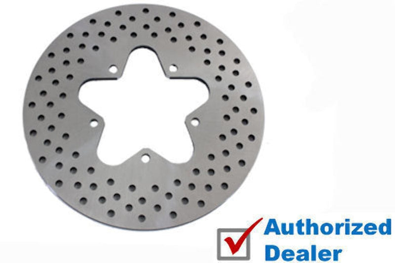 V-Twin Manufacturing Other Brakes & Suspension V-Twin Drilled  Stainless Steel Rear Brake Rotor 86-1999 Harley Touring FLT FLHT
