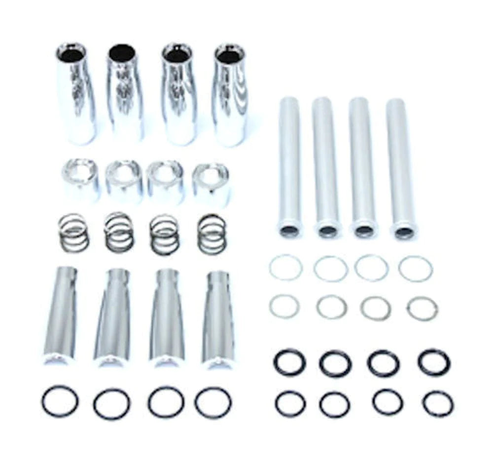 V-Twin Manufacturing Other Engines & Engine Parts Billet Chrome Pushrod Tube Replacement Cover Kit Harley Softail Dyna Touring FXR
