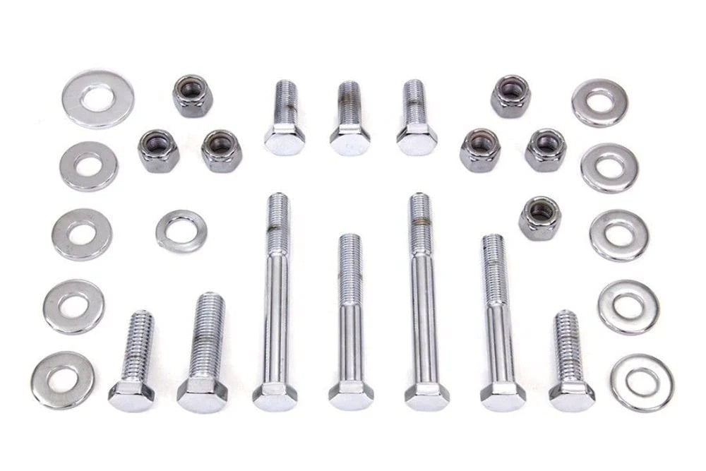 V-Twin Manufacturing Other Engines & Engine Parts Chrome Upper and Lower Engine Motor Mount Hardware Bolt Set Softail Harley FXST