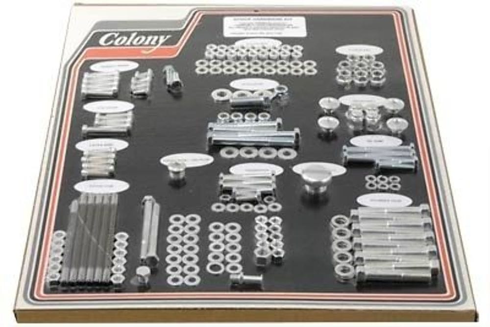 V-Twin Manufacturing Other Engines & Engine Parts Colony Stock Complete Engine Hardware Bolt Cadmium Set Kit Harley Ironhead XLH