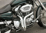 V-Twin Manufacturing Other Exhaust Parts 2 1/4" BitchSlap Chrome LAF Full Exhaust Headers Drag Pipes Harley Softail FXST