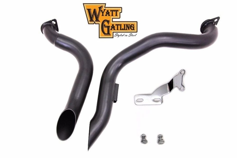 V-Twin Manufacturing Other Exhaust Parts 2" Inch LAF L.A.F Black Y Down Draft Drag Pipes Exhaust 71-84 Harley Shovelhead