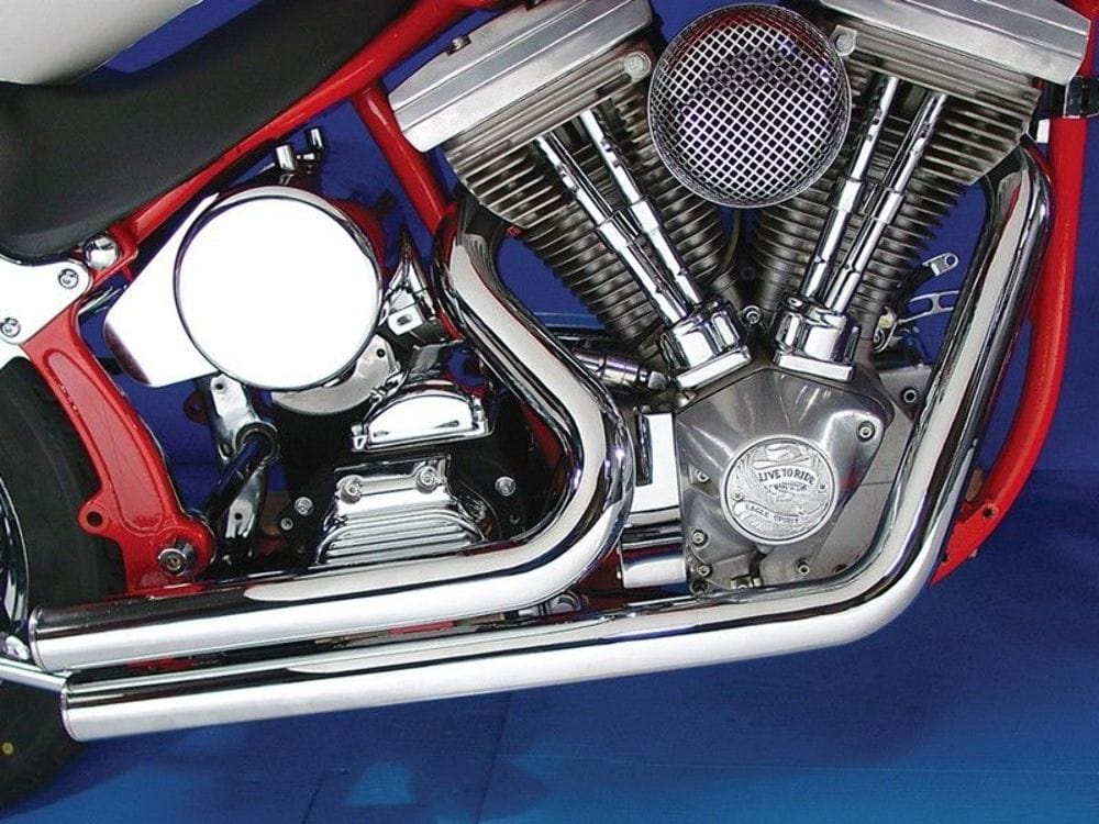 V-Twin Manufacturing Other Exhaust Parts Radii Short Stuff Style Drag Exhaust Pipes Set 2 1/4" Heatshields Harley Softail