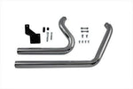 V-Twin Manufacturing Other Exhaust Parts Radii Short Stuff Style Drag Exhaust Pipes Set 2 1/4" Heatshields Harley Softail