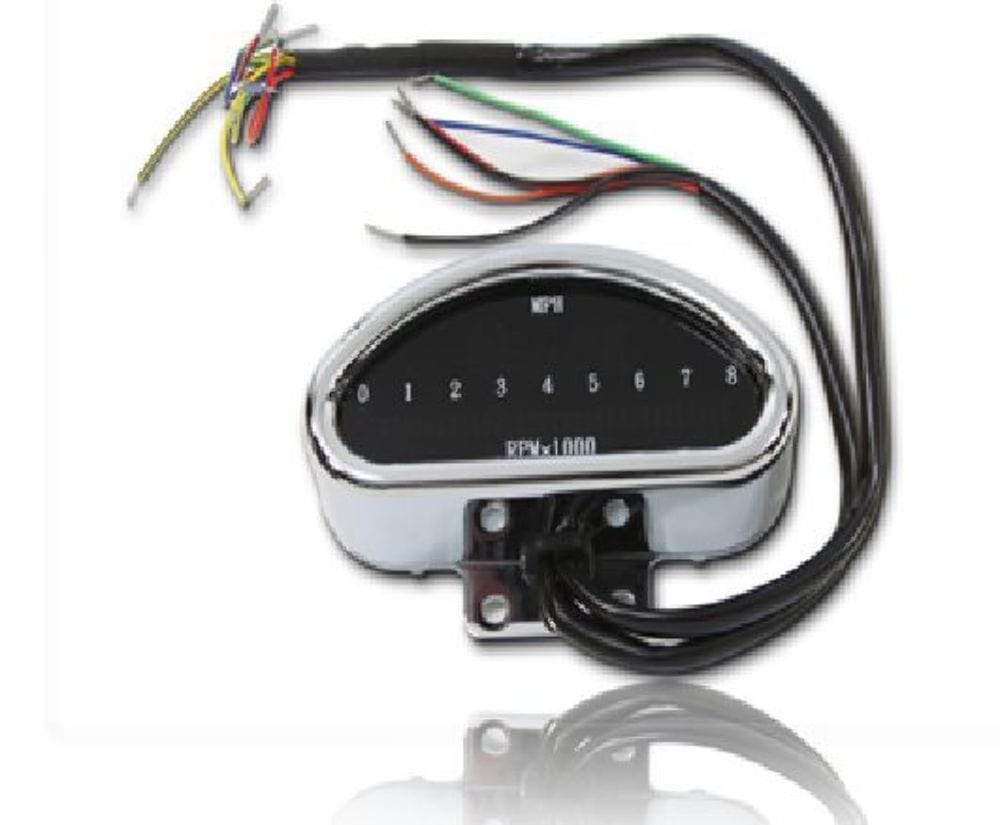 V-Twin Manufacturing Other Instruments & Gauges Electronic Digital LED Speedometer Speedo Tachometer Indicator Harley Chopper XL