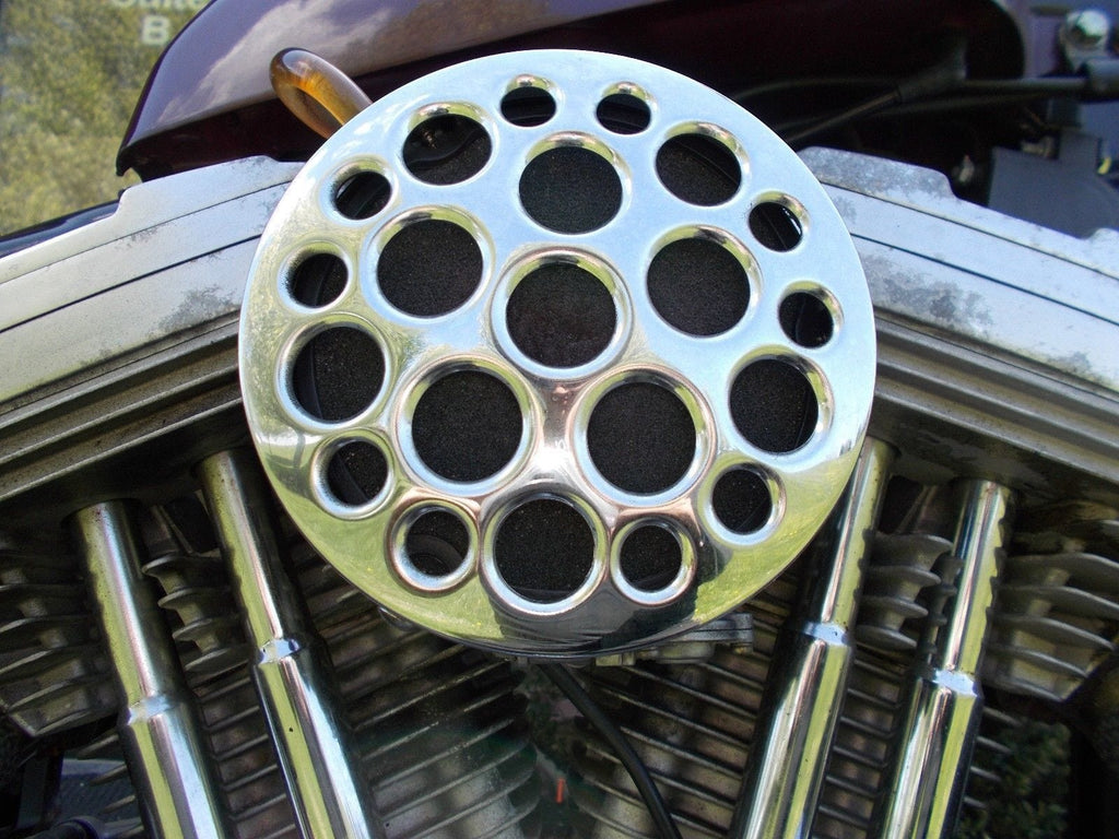 V-Twin Manufacturing Other Intake & Fuel Systems Air Filter Cleaner Holey Drilled Chrome Cover CV EFI Harley Sportster Chopper XL