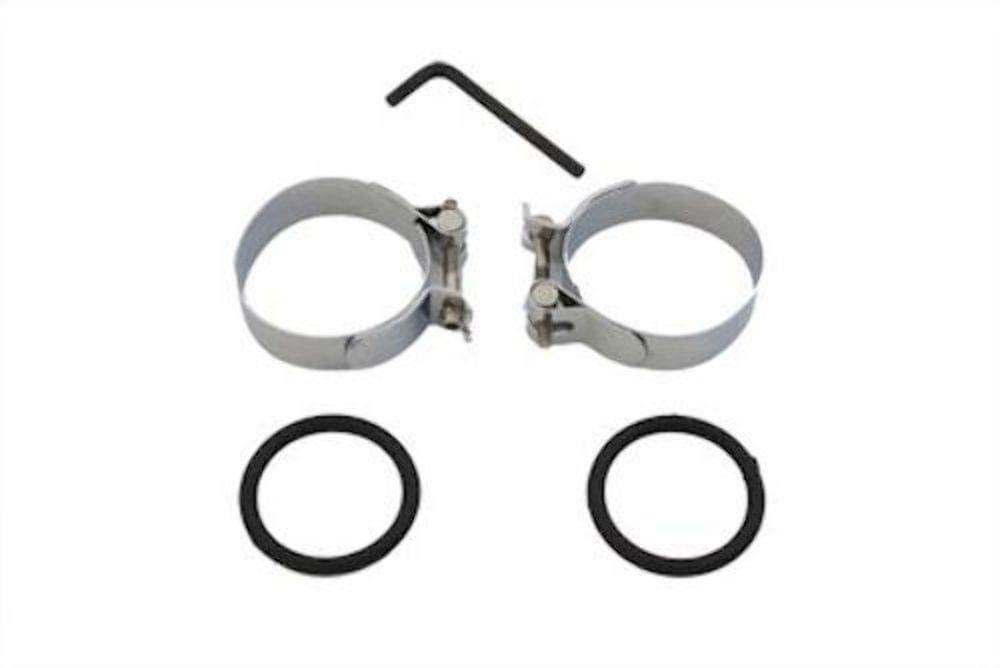 V-Twin Manufacturing Other Intake & Fuel Systems Chrome Intake Manifold Seal Clamp Set Kit Harley Panhead Ironhead Sportster