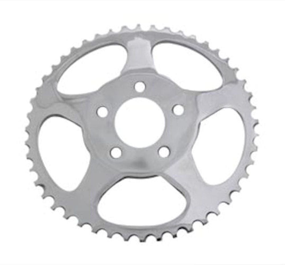 V-Twin Manufacturing Other Transmission Parts Chrome Dished Star 48 Tooth Rear Sprocket Chain 9.8 mm Offset 2000-Up Harley