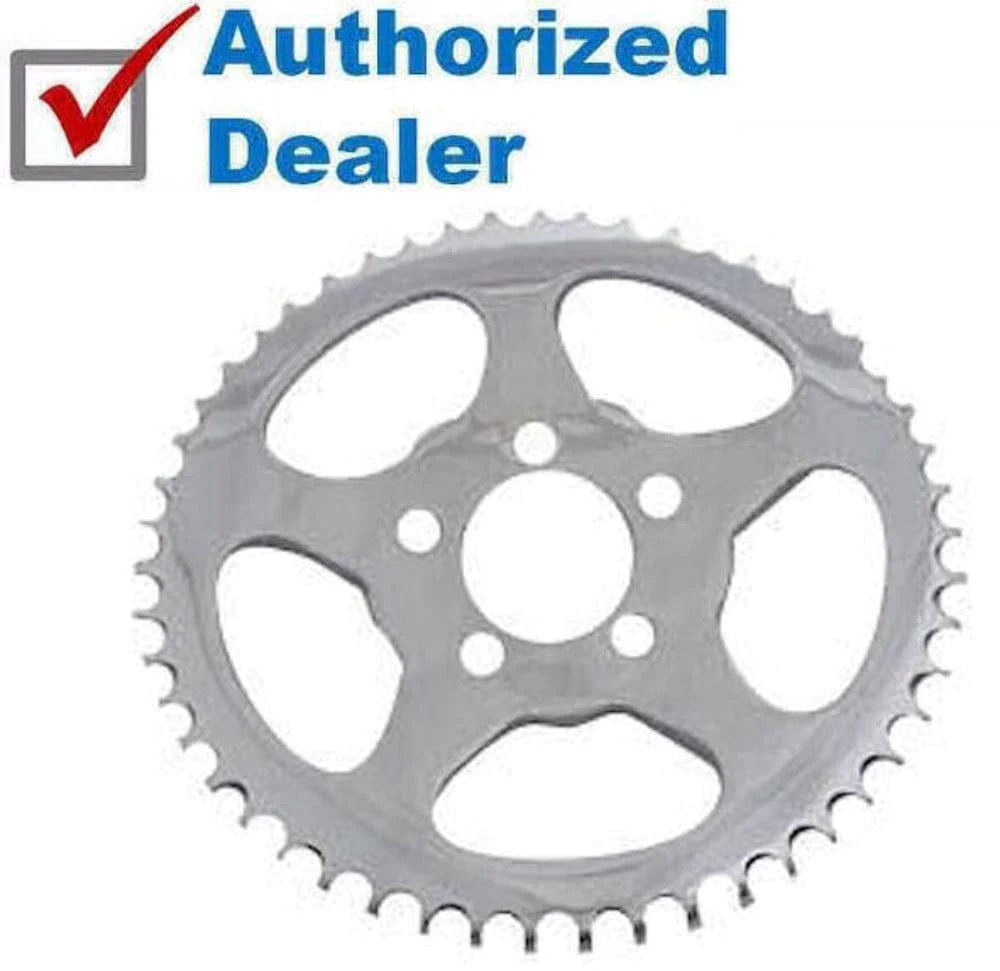 V-Twin Manufacturing Other Transmission Parts Chrome Dished Star 51 Tooth Rear Sprocket Chain 9.8 mm Offset 2000-Up Harley