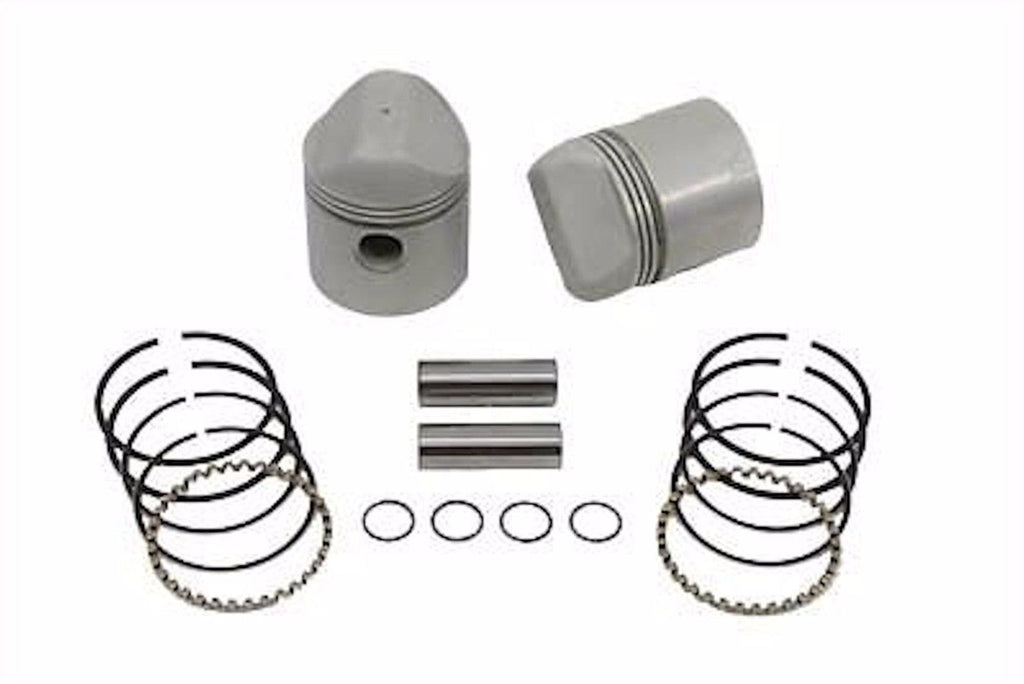V-Twin Manufacturing Pistons, Rings & Pistons Kits Replica Replacment 900 Pistons Set Kit .010 Over 9:1 Harley Sportster Ironhead