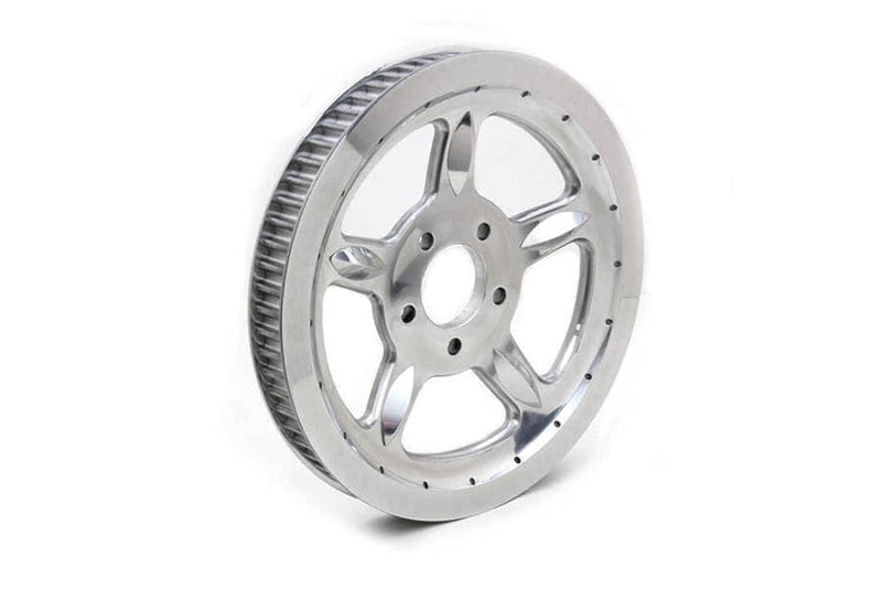 V-Twin Manufacturing Pulleys & Tensioners 1.125" 1 1/8" 68 Tooth 5-Spoke Chrome Rear Wheel Drive Pulley Harley Softail