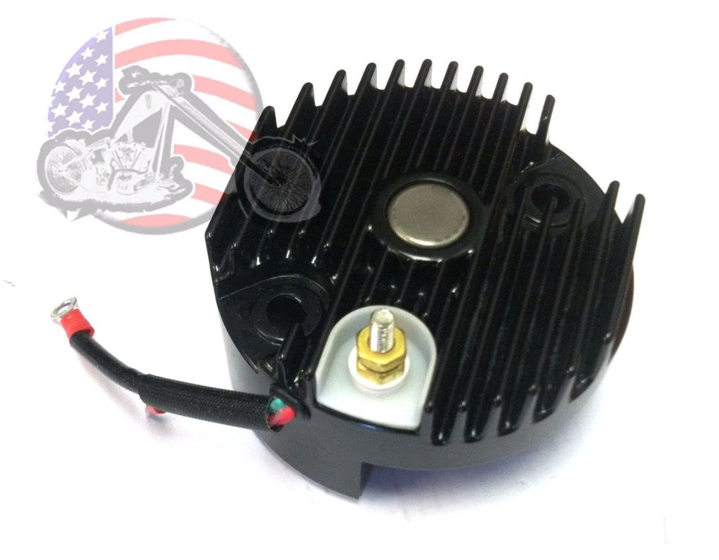 V-Twin Manufacturing Regulators Black 12 Volt Solid State Voltage Regulator Generator End Cover Harley Sportster