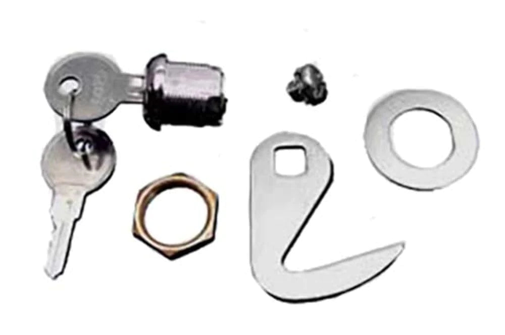 V-Twin Manufacturing Saddlebags & Accessories Chrome Saddlebag Bag Hook Lock Latch Kit Keys Harley Panhead Shovelhead 70-80 FL