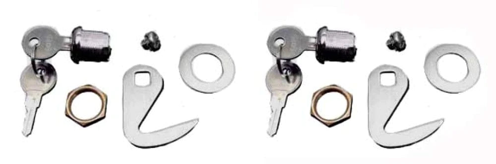 V-Twin Manufacturing Saddlebags & Accessories Chrome Saddlebag Bag Hook Lock Latch Kit Pair Set Keys Harley Pan Shovel 70-80