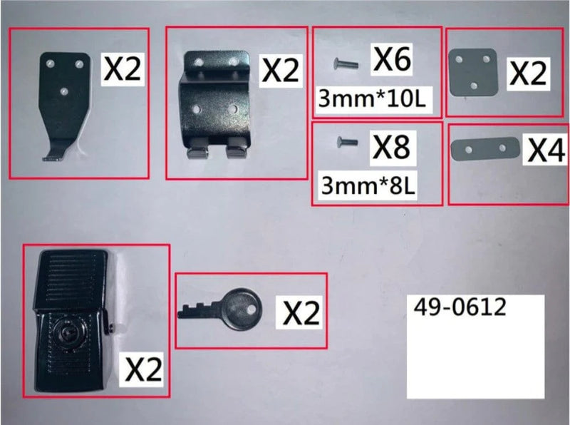 V-Twin Manufacturing Saddlebags & Accessories Chrome Saddlebag Lock Key Kit OEM 90957-64 Harley Touring Bagger Shovelhead XLH