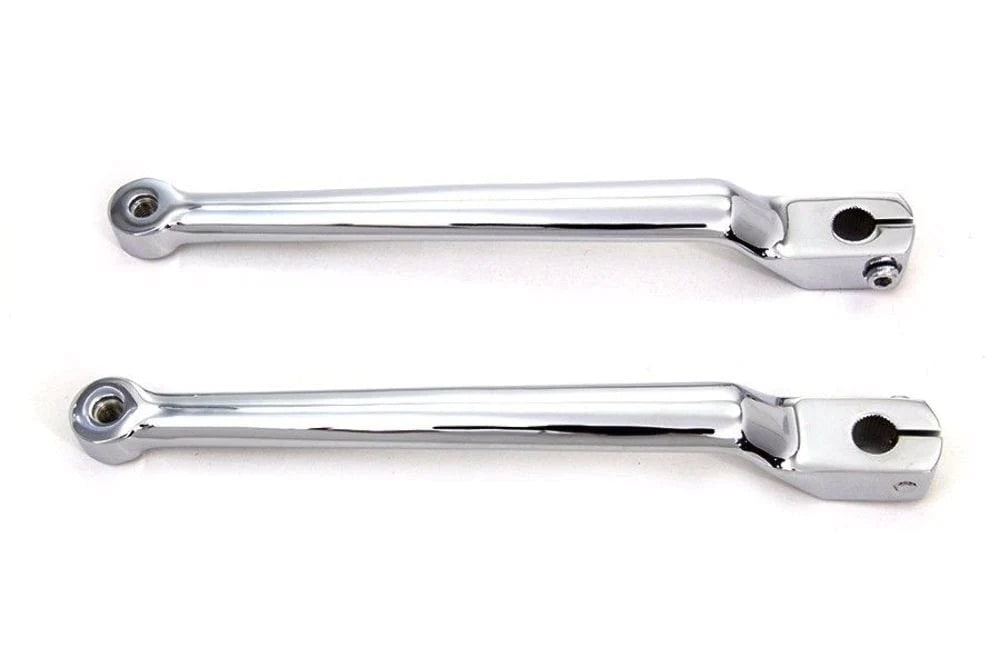 V-Twin Manufacturing Shift Levers Chrome 9-3/4" Heel Toe Extended Splined Shifter Lever Set Harley Touring 86-2019