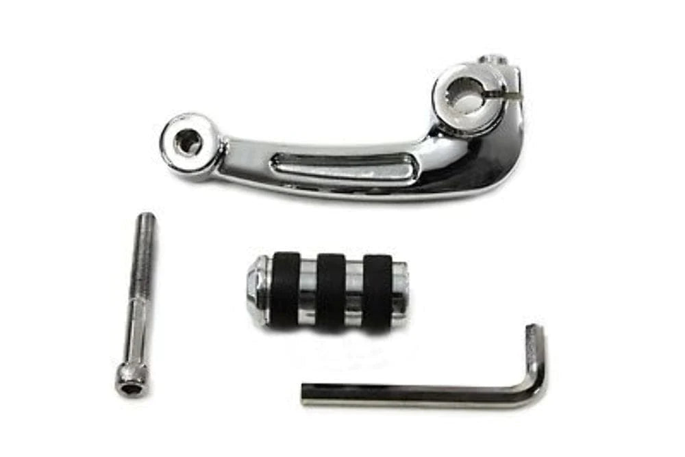 V-Twin Manufacturing Shift Levers Chrome Shifter Arm Cats Paw Rubber 3 Ring Footpeg Peg Harley Sportster XL 04-17