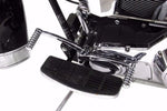 V-Twin Manufacturing Shift Levers Chrome Sliced Heel Toe Extended Splined Shifter Lever Set Harley Touring Bagger
