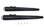 V-Twin Manufacturing Silencers, Mufflers & Baffles Black Megaphone Slip On Mufflers Exhaust Pipes Chrome Tips Harley Touring Bagger