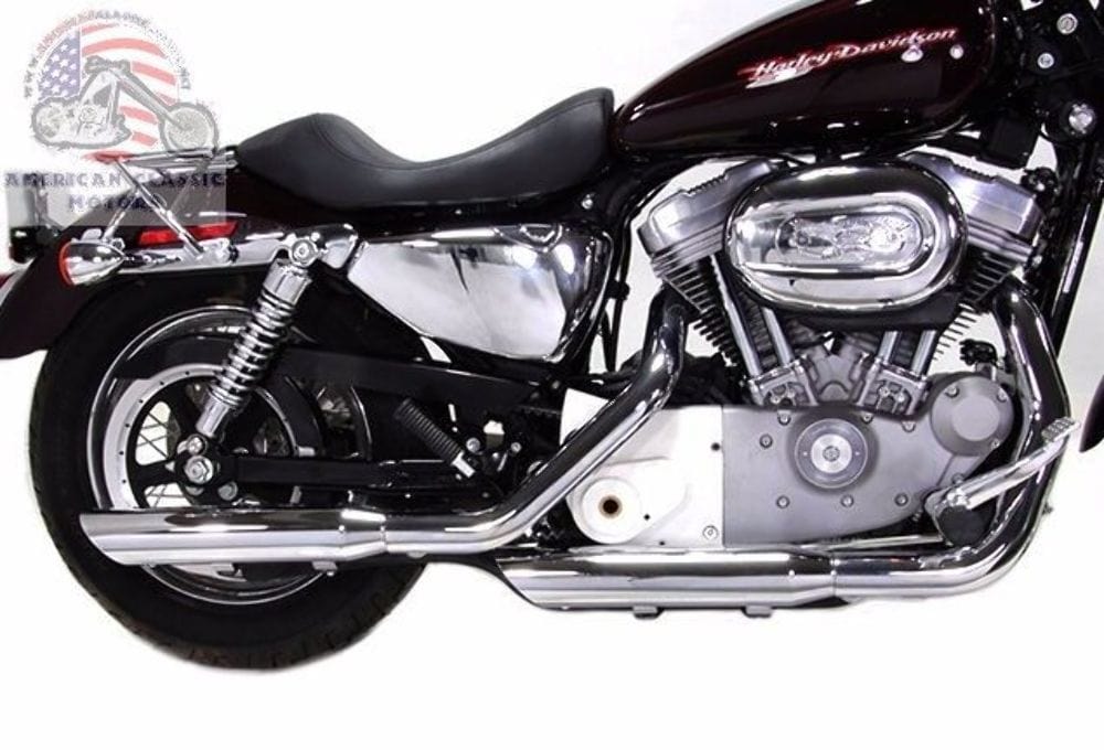 V-Twin Manufacturing Silencers, Mufflers & Baffles Chrome 3" Slash Down Cut Slip On Muffler Exhaust Harley Sportster 2004-2013 Iron
