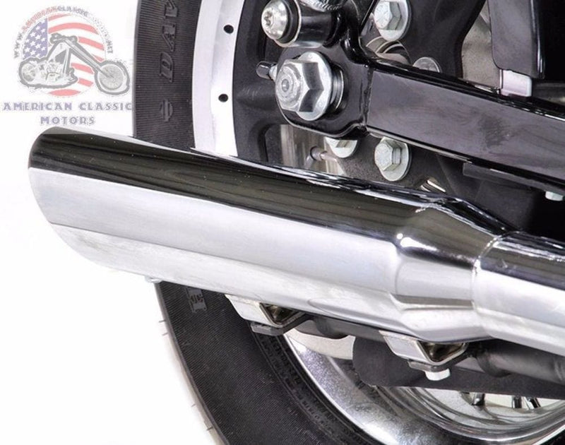 V-Twin Manufacturing Silencers, Mufflers & Baffles Chrome 3" Slash Down Cut Slip On Muffler Exhaust Harley Sportster 2004-2013 Iron