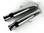 V-Twin Manufacturing Silencers, Mufflers & Baffles Chrome Slip-On Slash Cut Exhaust Mufflers Baffle Pipes 80-03 Harley Sportster XL
