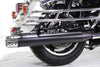 V-Twin Manufacturing Silencers, Mufflers & Baffles New Black Chrome Contrast Tip 4" Shooter Slip On Mufflers Exhaust Harley Touring