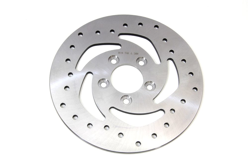 V-Twin Manufacturing V-Twin Drilled Rear Brake Disc Rotor Stainless 10.5" Harley Sportster XL 08-16
