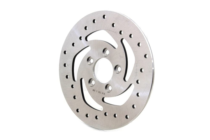 V-Twin Manufacturing V-Twin Drilled Rear Brake Disc Rotor Stainless 10.5" Harley Sportster XL 08-16
