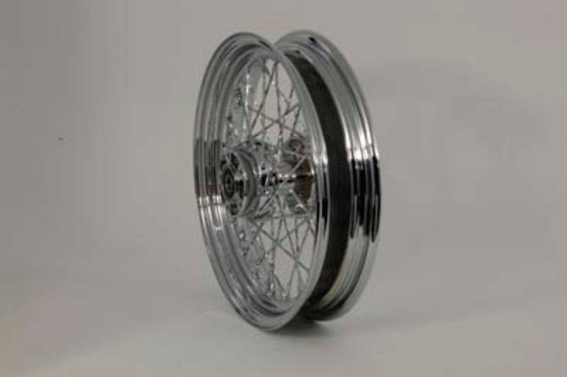 V-Twin Manufacturing Wheels & Rims 16 x 3 Front 40 Twisted Twirled Chrome Spoke Wheel Rim Harley Softail FLST 00-06
