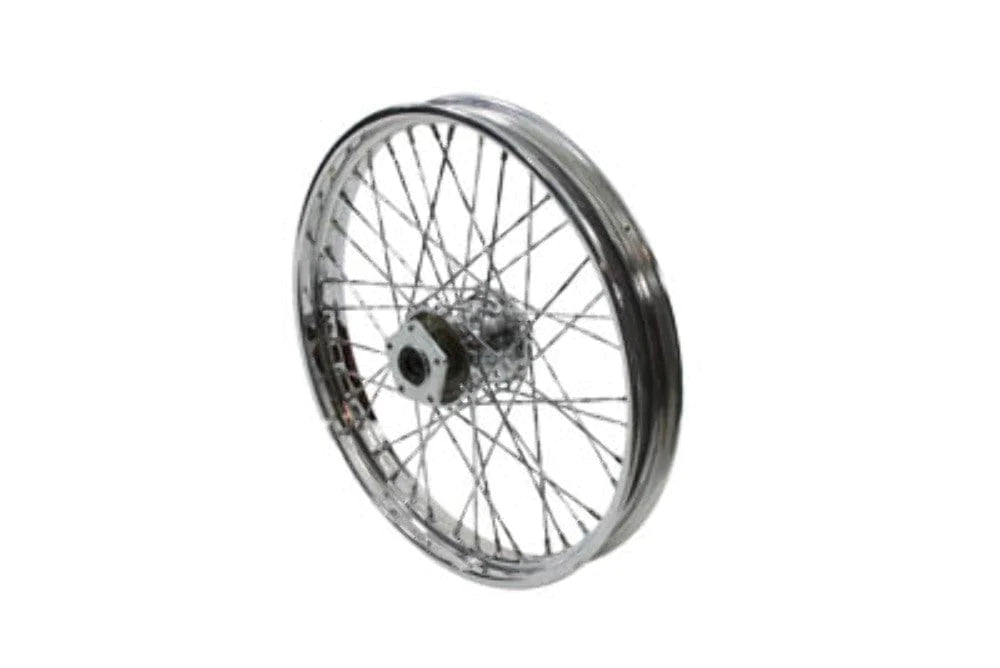 V-Twin Manufacturing Wheels & Rims 21 x 2.15 Front 40 Twisted Chrome Spoke Wheel Rim Harley Softail Springer FXSTS