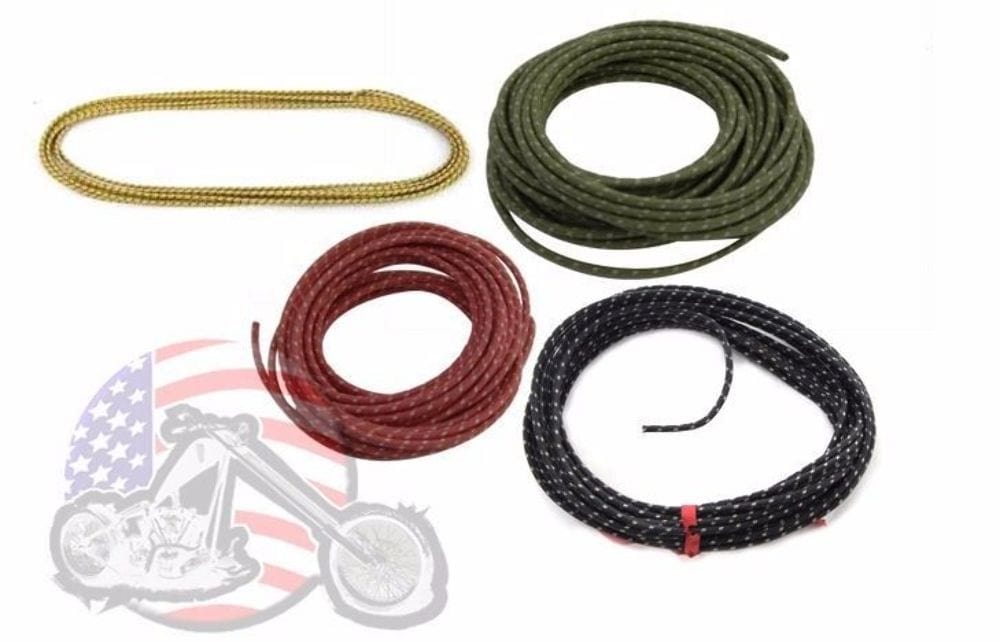 V-Twin Manufacturing Wires & Electrical Cabling Replica Vintage Covered Cloth OEM Replacement Wire Assortment Kit Harley Antique